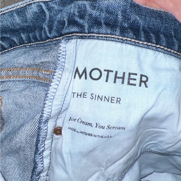 Mother Superior The Sinner Distressed Straight Crop Ankle Leg Jeans - Picture 6 of 16